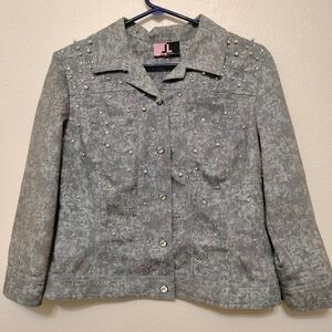Stylish Gray Women's Jacket/Suit Set By LL New York Studio